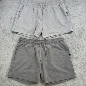 Bear Bottom Shorts Mens 3XL Grey 5.5" Cotton Elastic Waist Drawstring Sweat